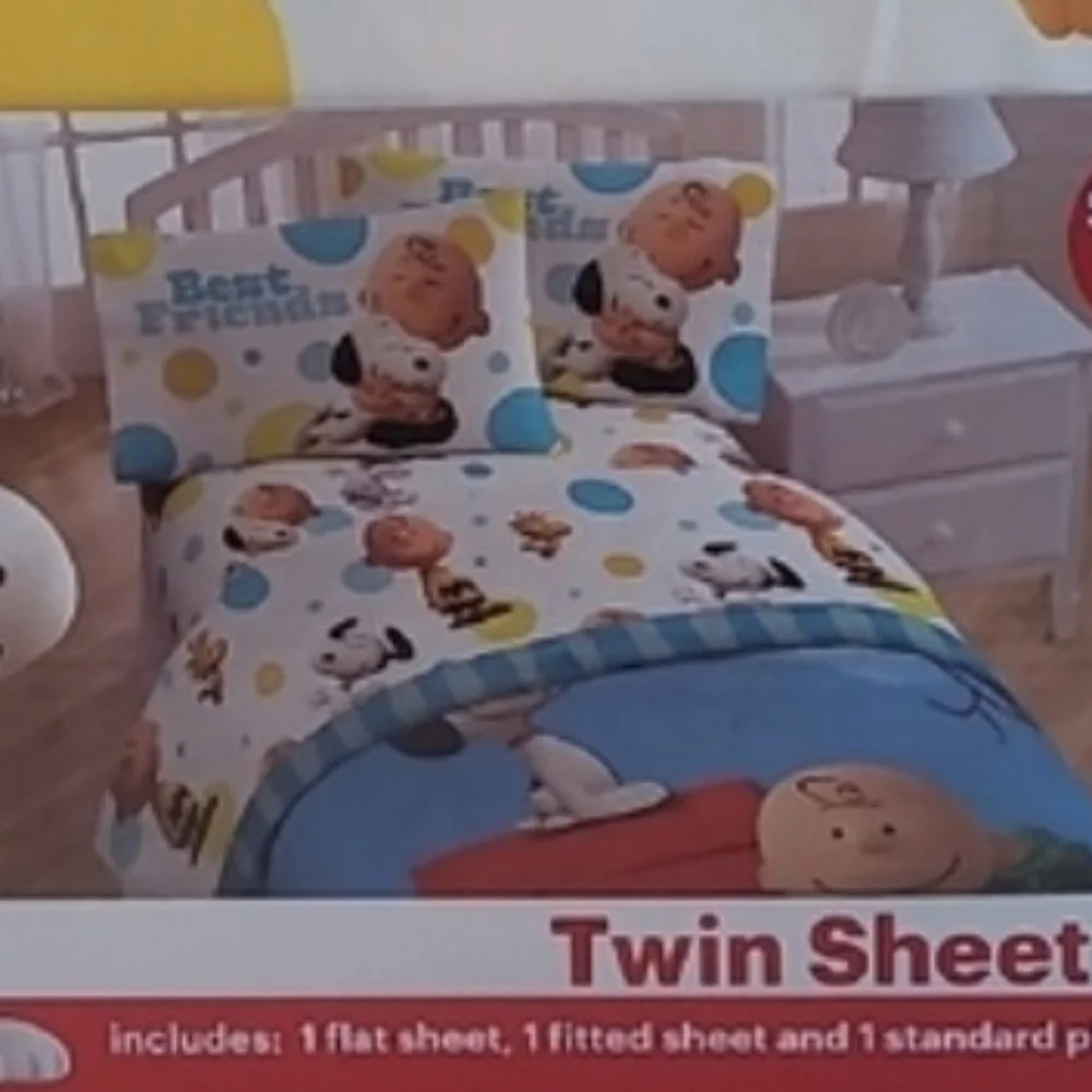 Blue Sky The Peanuts Movie Twin Sheet Set Woodstock Charlie Brown Snoopy Single